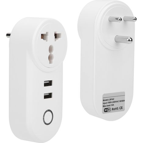 WLAN-Steckdose GTSS129 mit USB-Funkfernbedienung für Indien und Südafrika, AC 100–240 V (1/5)
