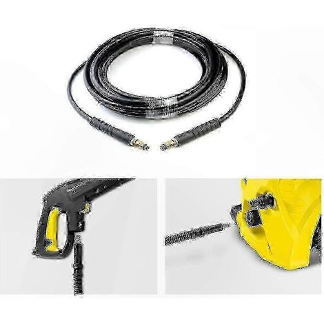 6 m langer Hochdruckschlauch für K2 K3 K4 K5 Hochdruckreiniger, widerstandsfähiger, flexibler Schlauch, kompatibel mit Kärcher Modellen, für den Außenbereich geeignet, 6 Meter lang, robust und langleb (1/4)