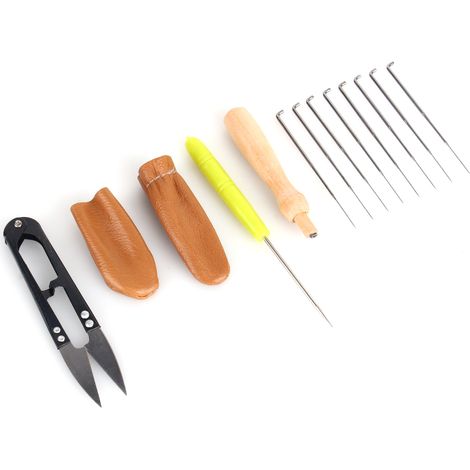 Kit d'accessoires pour feutrage à l'aiguille et feutrage de laine : outils, tapis de démarrage, ciseaux, aiguilles. (1/5)