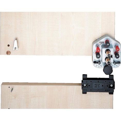 Hettich – Gabarit de perçage Drill Jig VB – Pour perçage précis à 5 mm – Écartement 32 mm – Pour épaisseurs de bois 16 et 19 mm