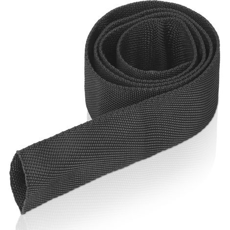 Gaine de protection universelle en polyester noir pour câble de treuil de 5 cm de large. (1/5)