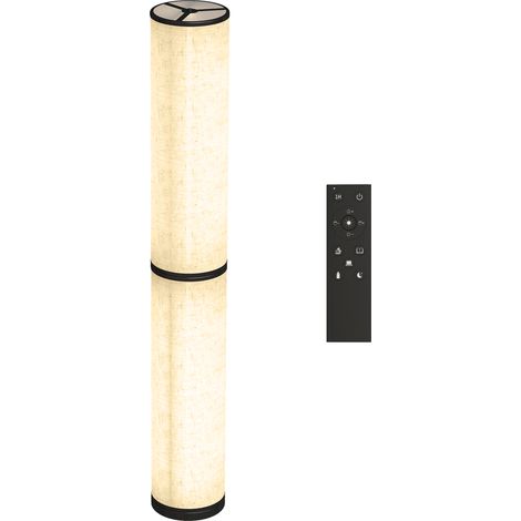 Beige - Lampe sur pied LED dimmable, télécommande magnétique, 3000-6000K, minuterie mémoire, abat-jour tissu, Ø20x135cm