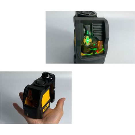 Hochpräziser 2-Linien-Grünkreuzlaser, Kunststoffgehäuse, grünes Laserstrahl-Messgerät für Baustellen