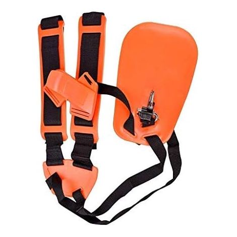 Universal, comfortable, adjustable double belt harness for brush cutter garden mowers (1/5)