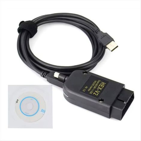 1 Outil de diagnostic, Câble OBD2 HEX V2, Interface USB, Logiciel VAGCOM 24.5, Véhicules allemands (1/5)