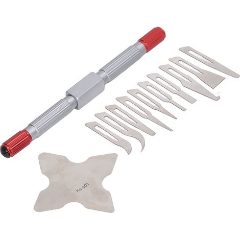 Präzisionsset für Bastelarbeiten: Professioneller DIY-Cutter mit 10 Klingen, Kantenschneider (1/5)
