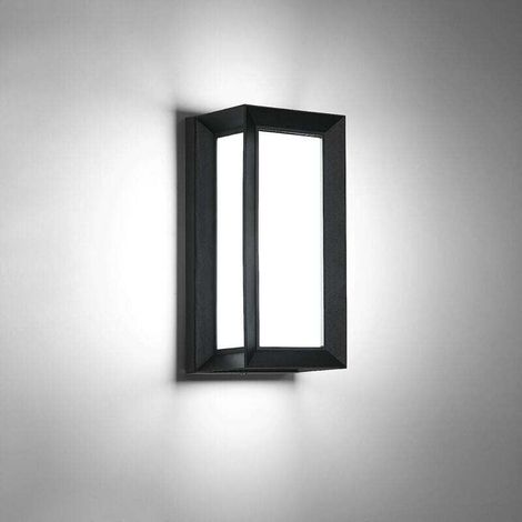Applique Murale Extérieur Moderne LED 18W IP65 Etanche Rectangulaire Applique Exterieur LED en Métal pour Cour, Jardin, Patio, Villa, Couloir 6000K Blanc Froid (1/4)