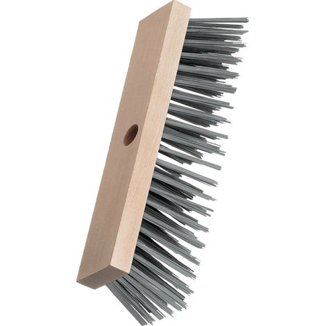 LESSMANN Drahtbesen Länge 330 mm0,5 mm Stahldraht Besatzlänge 90 mm 6-reihig