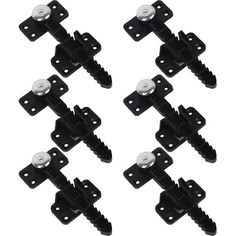 14 x 6 cm Plastique Sectionnelles Canapé invisible Interlocking Canapé connecteur Équerre avec matériel Lot de 6 (1/5)