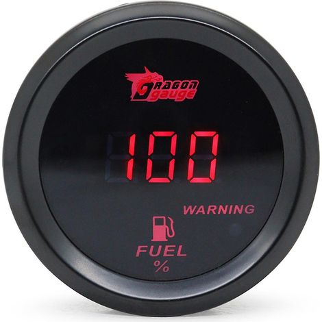 Jauge de niveau de carburant numérique universelle 2 pouces 52mm, 240-33 ohms, voyants LED bleu/rouge, 12V