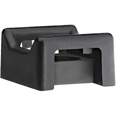 Panduit HVTM-06-CO Pack of 100 M6 Screw-On Mounting Bases for Hyper-V Clips, PA 6.6, Black UV