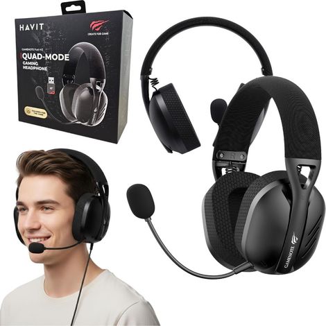 Auriculares para juegos Havit Fuxi-H3 (negros) (1/5)