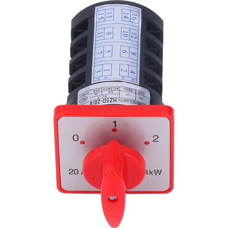 Commutateur à cames BERM, 4 bornes, 3 positions, montage rotatif, 380 V CA, 20 A (1/5)