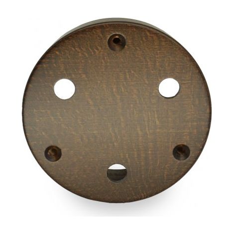 Rosace en bois wengé pour plafond, 3 passages de câble : élégance naturelle, qualité et design