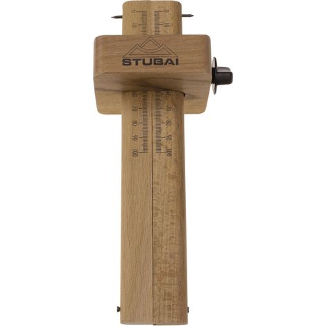 STUBAI Holz-Streichmaß doppelt Skala 0-100 mm Länge 220 mm