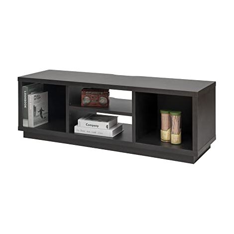 Iris Ohyama, Porta TV/Mobile TV/TV Supporto in legno/Porta TV con ripiani aperti/Porta TV per TV da 55 pollici, Legno massello, Ufficio, Soggiorno - TV Cabinet Standard OTS-125S - Quercia nera