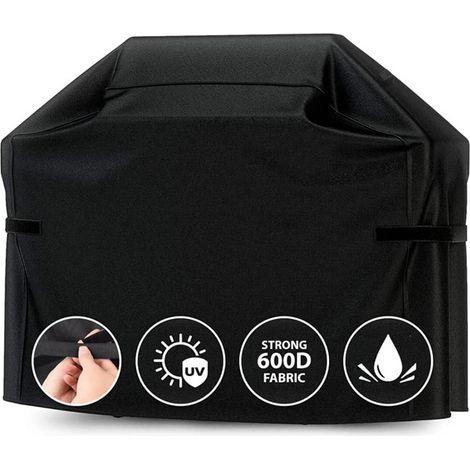 Robuste Grillabdeckung für Außengrills – wasserdicht, wetterfest, UV- und lichtbeständig mit verstellbaren Riemen – (145L x 61B x 117H cm) (1/5)