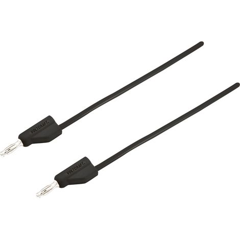 VOLTCRAFT MSB-300 Messleitung Lamellenstecker 4 mm Silikon 1.50 m Schwarz 1 St. (1/4)