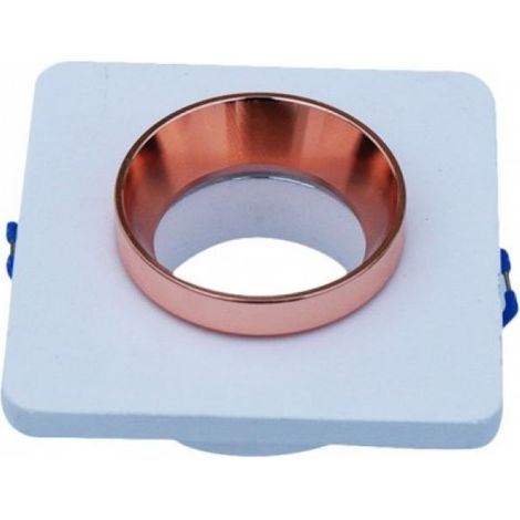 V-TAC VT-862-MRW plafond carré plâtre avec bague en or rose mat pour led GU10-GU5.3 - SKU 3117 (1/5)