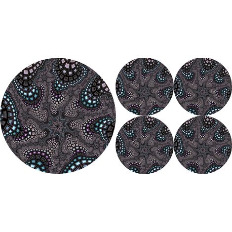 Set di tovagliette rotonde 1+4 - polpo (1/5)