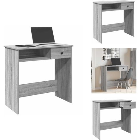 Bureau sonoma gris 80x40x75 cm bois d'ingénierie - Bureau - Bureaux - Bureau D'ordinateur - Bureau D'étude (1/5)