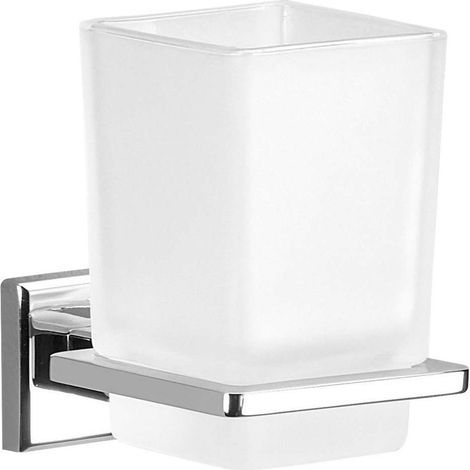 Sapho Gedy Colorado - Portacepillos de dientes, cromo/cristal satinado 6910 (1/3)
