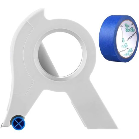 Cortador de cinta adhesiva para decoración de interiores, dispensador de cinta adhesiva, máquina de coser sencilla (azul) (1/5)