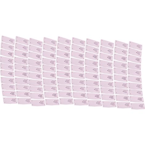 Lot de 100 étiquettes artisanales en microfibre, résistantes, impression nette, lisses et pratiques pour couture, tags01 (1/5)