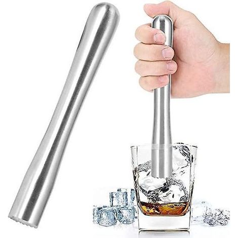pilon Cocktail En Inox, Mlangeur Cocktail Outil De Barre Pour Citron, Crer De Dlicieux Mojitos, 18,5cm (1/5)