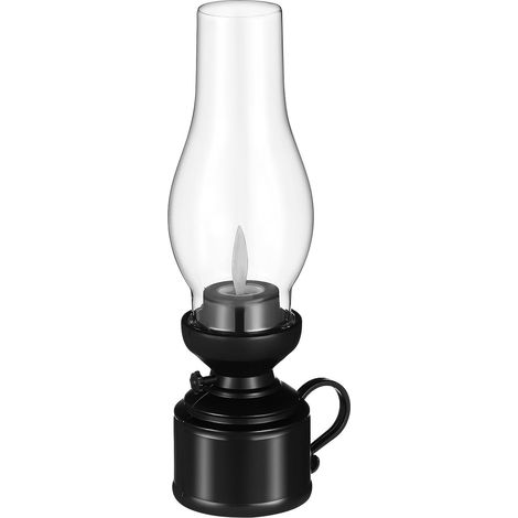 Lampe à pétrole électronique à pétrole - Lanterne à huile LED - Cérosine en plastique - Lampe de chevet - Sans flamme - Lampe à pétrole LED - Pour bureau - Composant électronique - Lumière de (1/5)