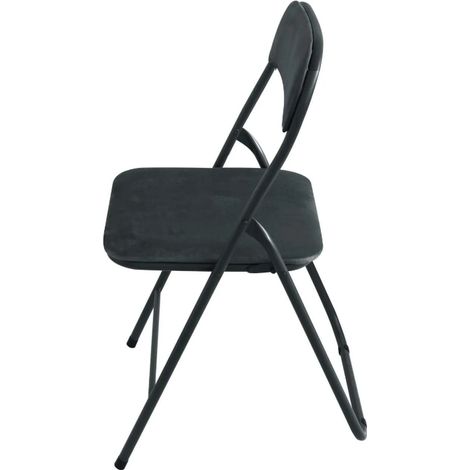 Sedia da campeggio pieghevole nera (1/5)