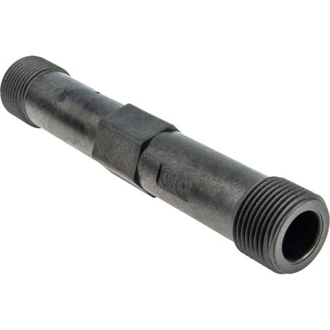 JS Passstück 1 Zoll (DN20) x 190 mm für Wasserzähler Wärmemengenzähler - KS-grau