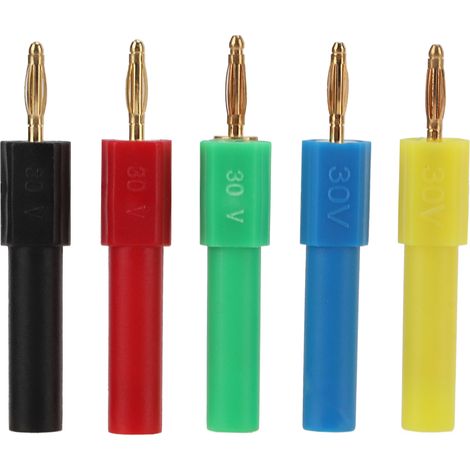 5 fiches bananes mâle femelle 2mm à 4mm adaptateur en laiton PA pour automobiles (1/5)