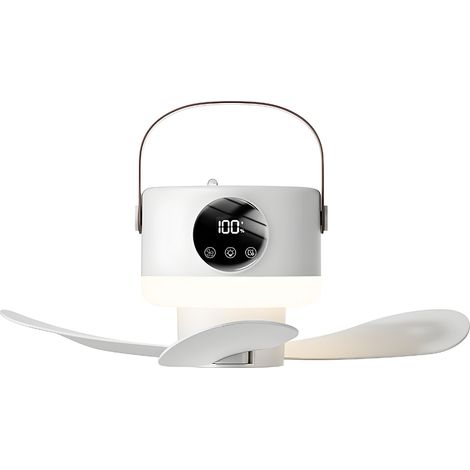 Filiyano – Lampe ventilateur suspendue à économie d'énergie, lampe ventilateur de plafond rechargeable et durable (1/5)