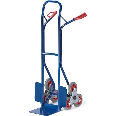 Rollcart Stahlrohr-Treppenkarre, mit dreiarmigen Radsternen, Schaufelbreite 300mm