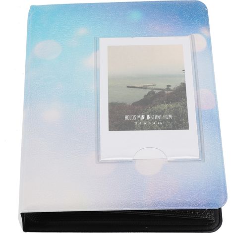 64 pochettes Mini Album Photo 3 en 1 pour Fujifilm Instax 7s/8/25/50s/90, Boîte de Rangement Bleu (1/5)