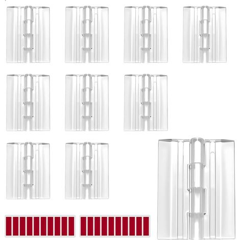 Charniere porte placard, Charniere invisible, Charniere, autocollante transparente pour meubles, 45x35 cm, Lot de 10, pour portes de placard, tiroirs, boîtes à bijoux et autres meubles (1/5)
