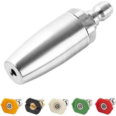 Buse turbo haute pression rotative, embout rapide 1/4 pouce .0 pour nettoyeur haute pression électrique (1/4)
