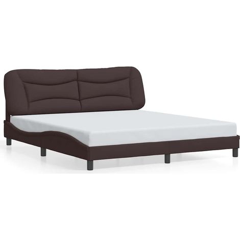 Maison Exclusive - Giroletto senza Materasso Hvar Marrone Scuro 180x200 cm Tessuto