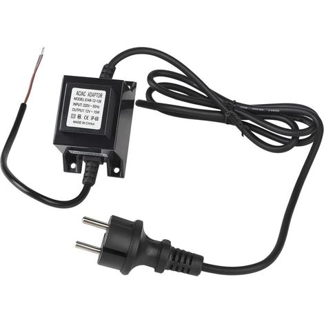 Transformateur LED 12 V 15 W IP68 - Pour usage extérieur - Étanche - Idéal pour les piscines - Transformateur 220 V vers 12 V - LED avec prise - Entrée/Sortie 220 V - 50 Hz - 12 V CA (1/4)