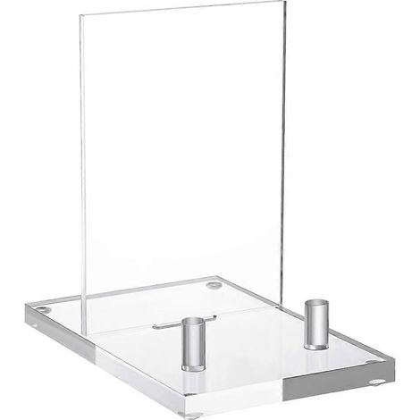 Les chevalets en acrylique avec pinces permettent d'accrocher des photos, des téléphones portables ou des œuvres d'art. Ils sont fabriqués en acrylique transparent. (1/5)