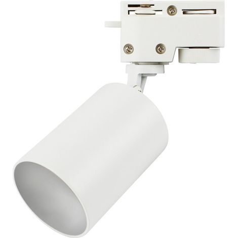 Spot GU10 orientable pour rail monophasé - Blanc (1/5)