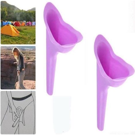2 X PISSE DEBOUT URINOIR URINETTE FEMME PIPI FEMININ SILICONE SOUPLE REUTILISABLE @YC