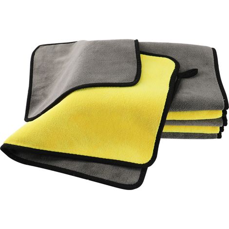 Filiyano-4 serviettes absorbantes double face en polaire corail, verre C