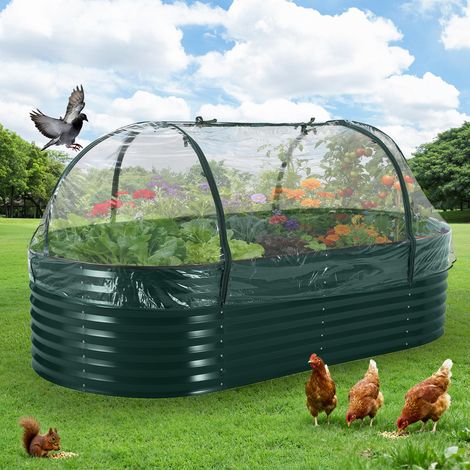 Vegetable Garden-Jardinière Surélevé– Bac de Culture Résistant aux Intempéries pour Légumes&Herbes- Vert,240x120x60cm (1/5)