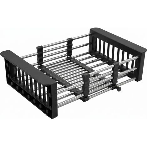 Telescopic Sink Dish Drying Rack Rea P14487 Black (1/5)
