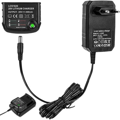 Chargeur Lithium 18V/20V : Chargeur Compatible pour Batterie Lithium ION BL2018 BL2018-XJ BL1518 LBXR20-OPE LBXR20 LB20 LBX20 LBX4020 LBXR20-OPE BL1514 LBXR16 LB2X4020 (1/5)