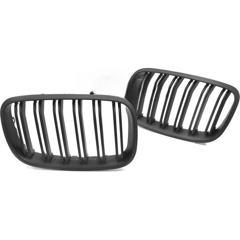 Grille calandre BMW X5 E70 de 2007 a 2013 Noir Mat Double barres-42571276 (1/5)