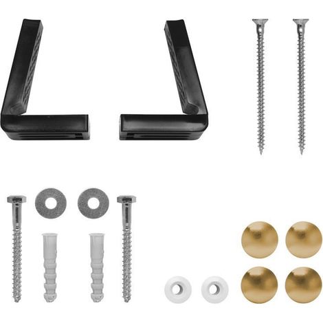 Fixations de toilettes, bronze