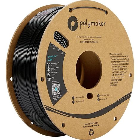 Polymaker PE01001 PolyLite Filament ABS inodore 1.75 mm 1000 g noir 1 pc(s) X250782 (1/5)